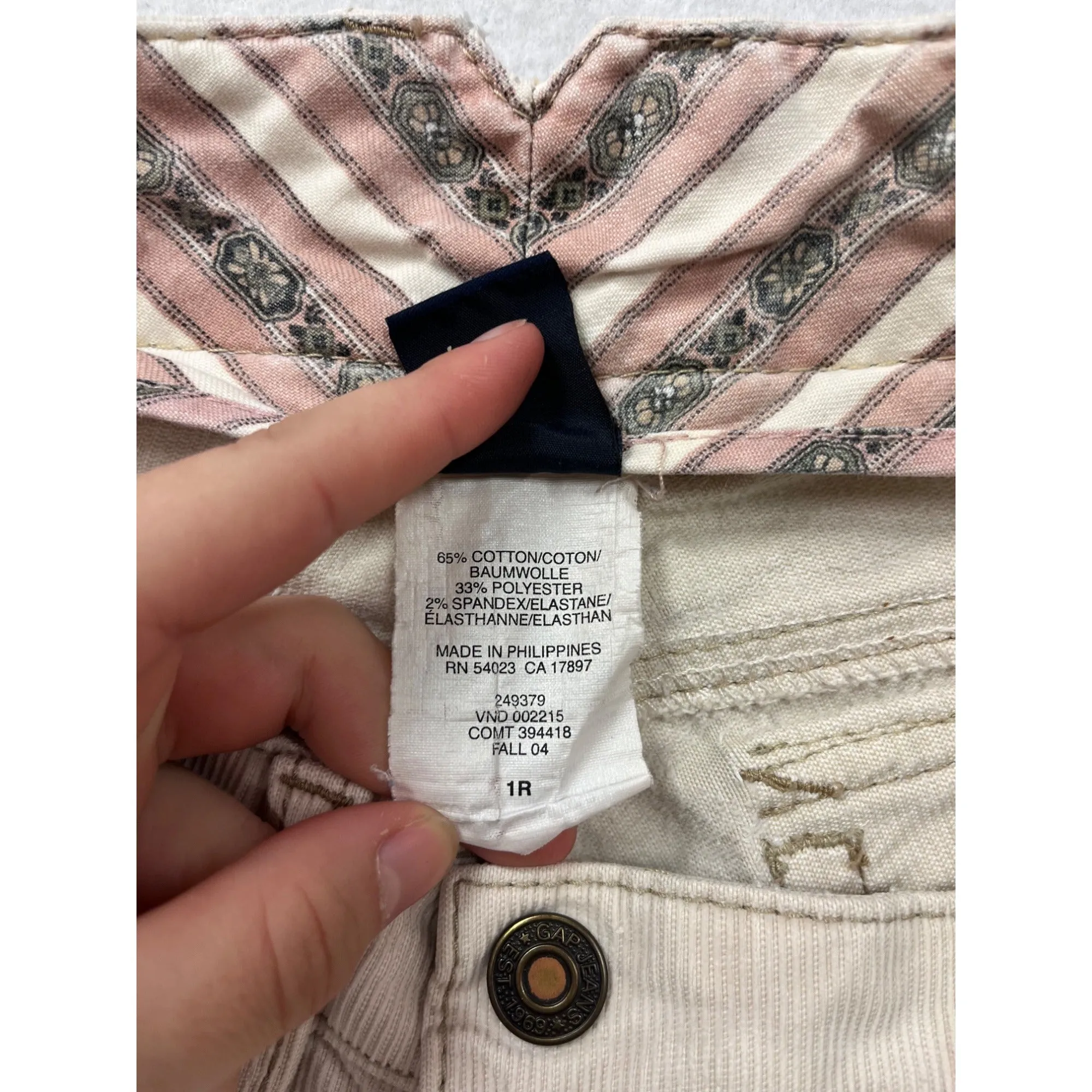 Gap Womens Beige Corduroy Flare Pants 1R #6604