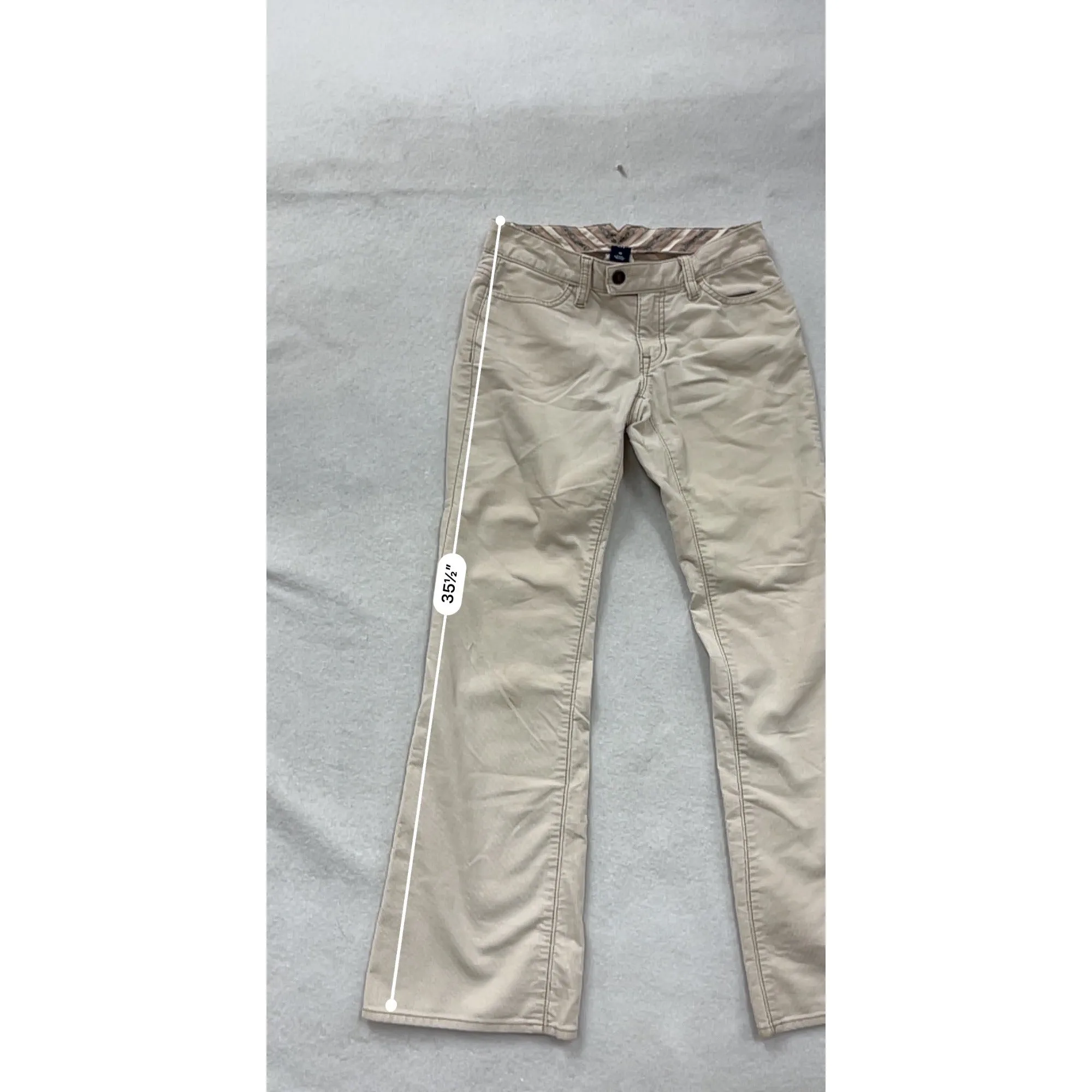 Gap Womens Beige Corduroy Flare Pants 1R #6604