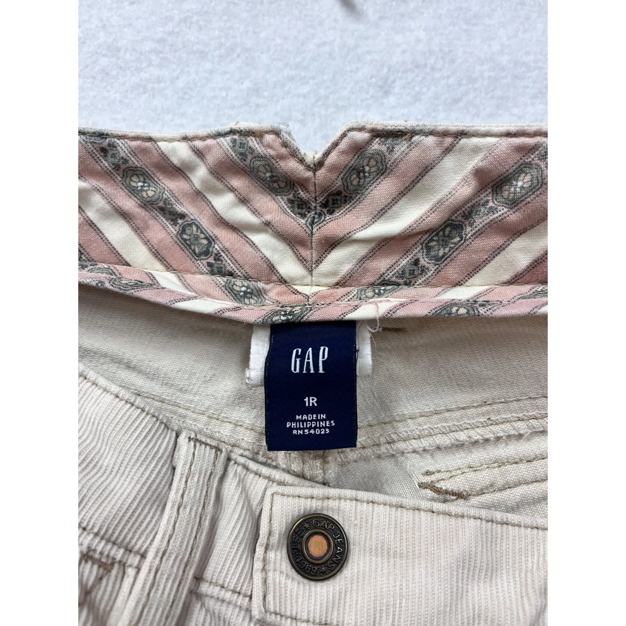 Gap Womens Beige Corduroy Flare Pants 1R #6604