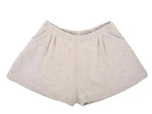 Girls Natural Linen Shorts