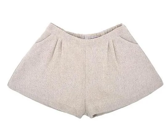 Girls Natural Linen Shorts