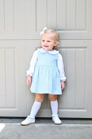 Girls Top | White Knit with Ruffle Details