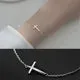 Glossy Cross Charm Bracelet - Sterling Silver
