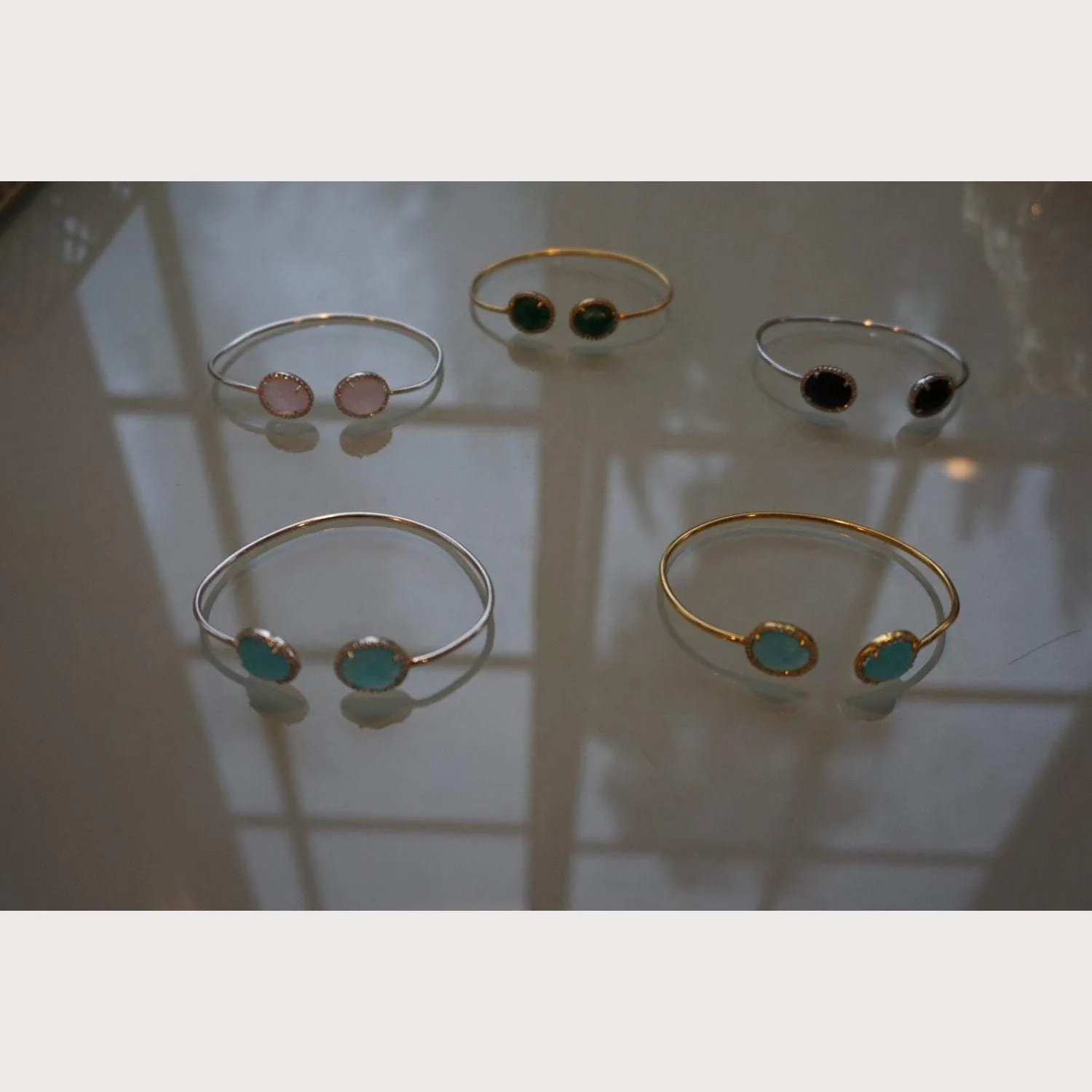 Gold Chalcedony Cuff