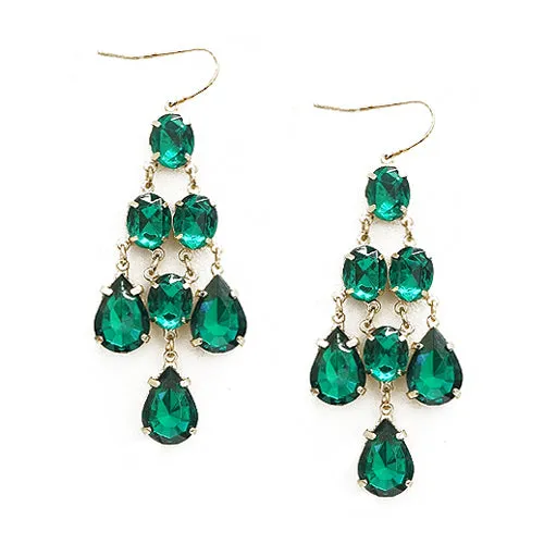 GOLD-GREEN EARRINGS  #FW1202708 (NB1)