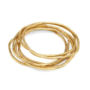 Gold Nyundo Stacking Bracelets