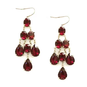GOLD-RED EARRINGS  #FW1202707 (NB2)