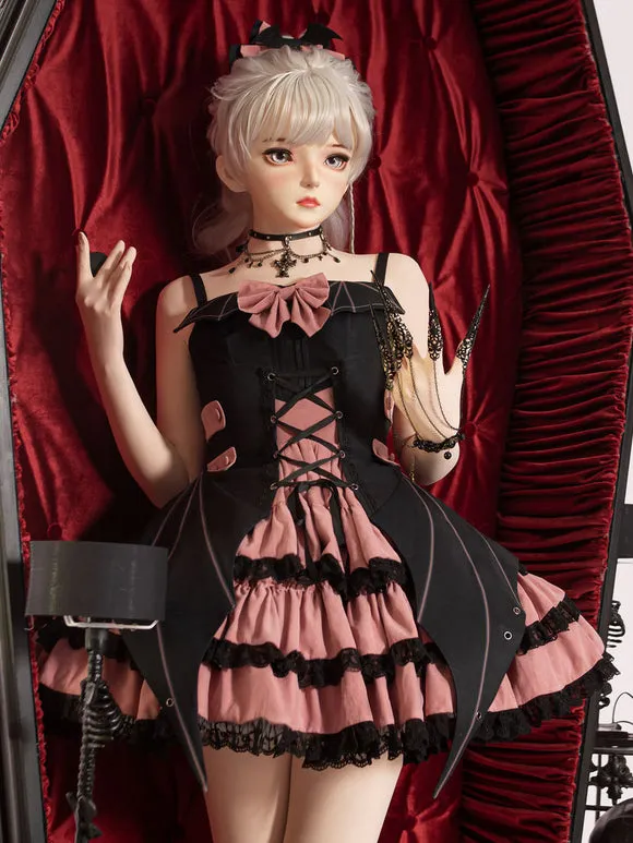 Gothic Lolita Dresses Bows Lace Pink Pink