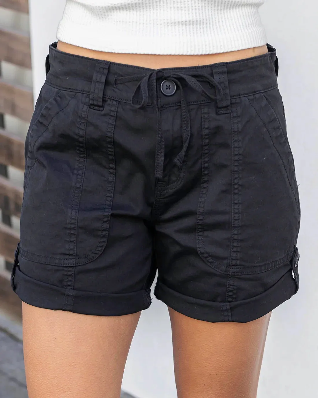 Grace & Lace Cargo Shorts - Black