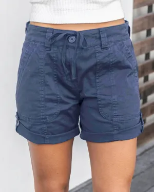 Grace & Lace Cargo Shorts - Soft Navy
