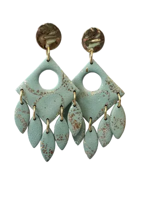 Green Chandelier Earrings