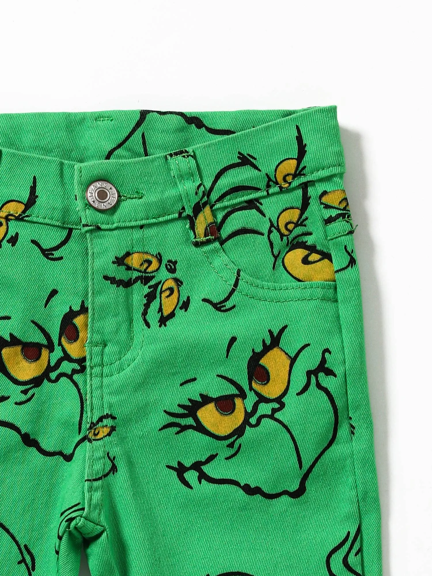 Green grinch flare pants P0230-M