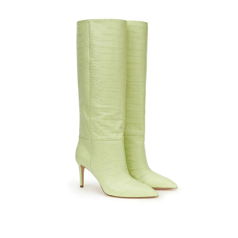 Green Leather Boot