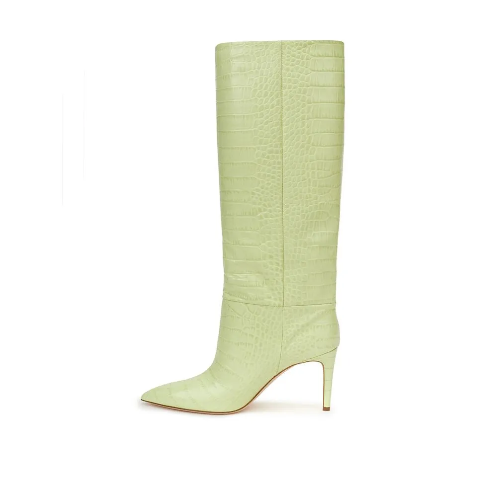 Green Leather Boot
