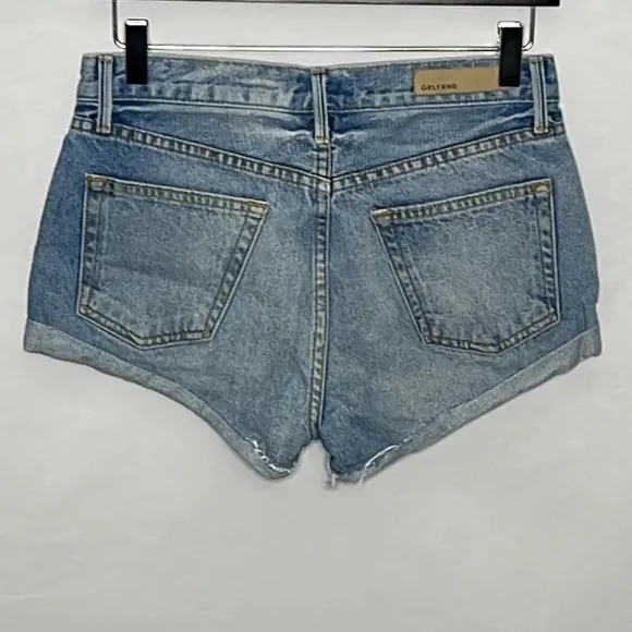 GRLFRND Adriana Button Fly Mid Rise Slouchy Shorts Love Rollercoaster - Size 24