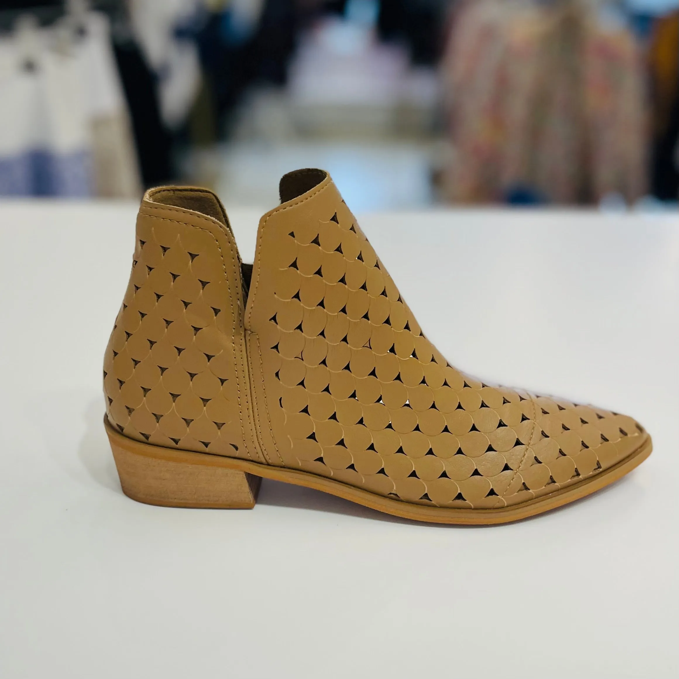 Halo Ankle Boots-Camel