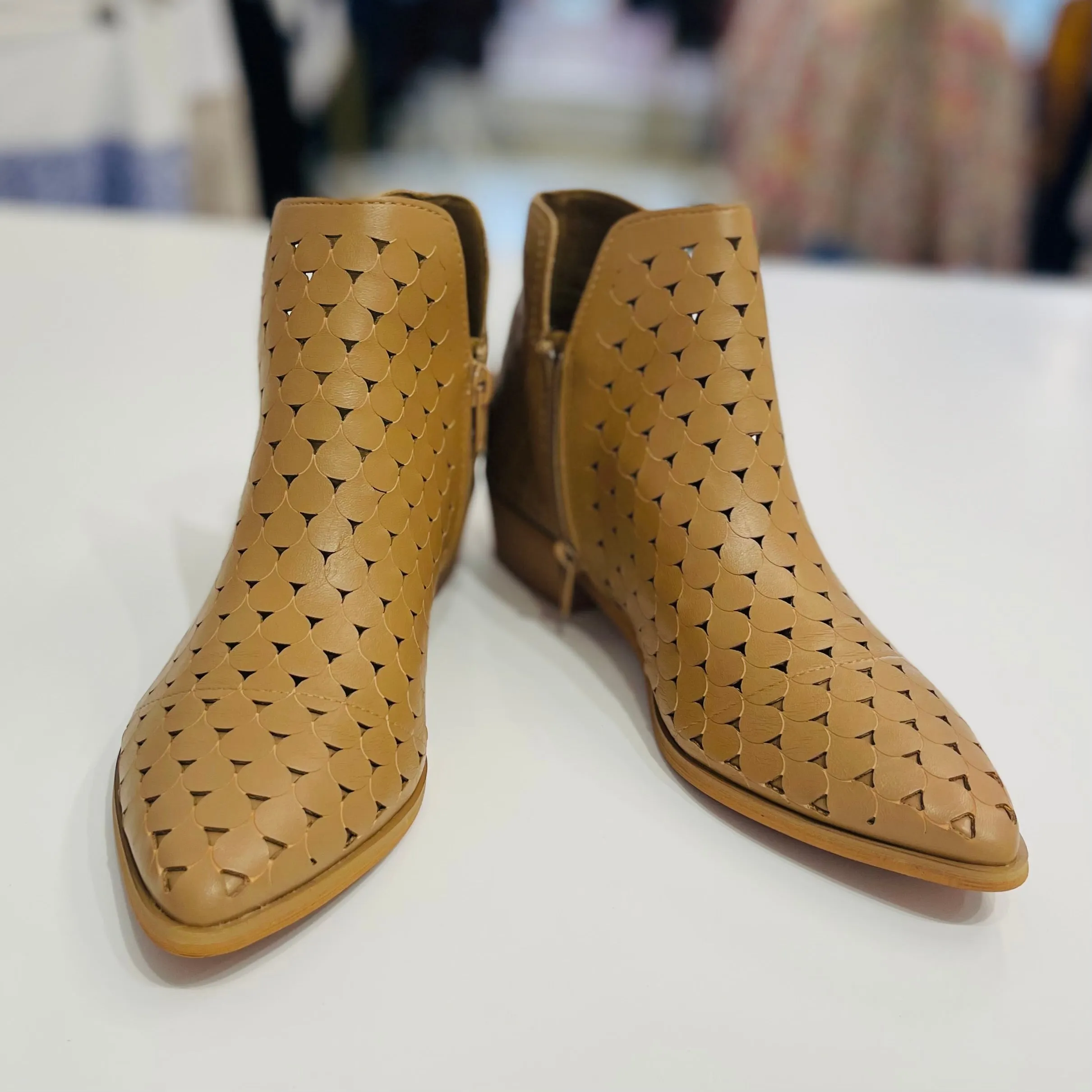Halo Ankle Boots-Camel