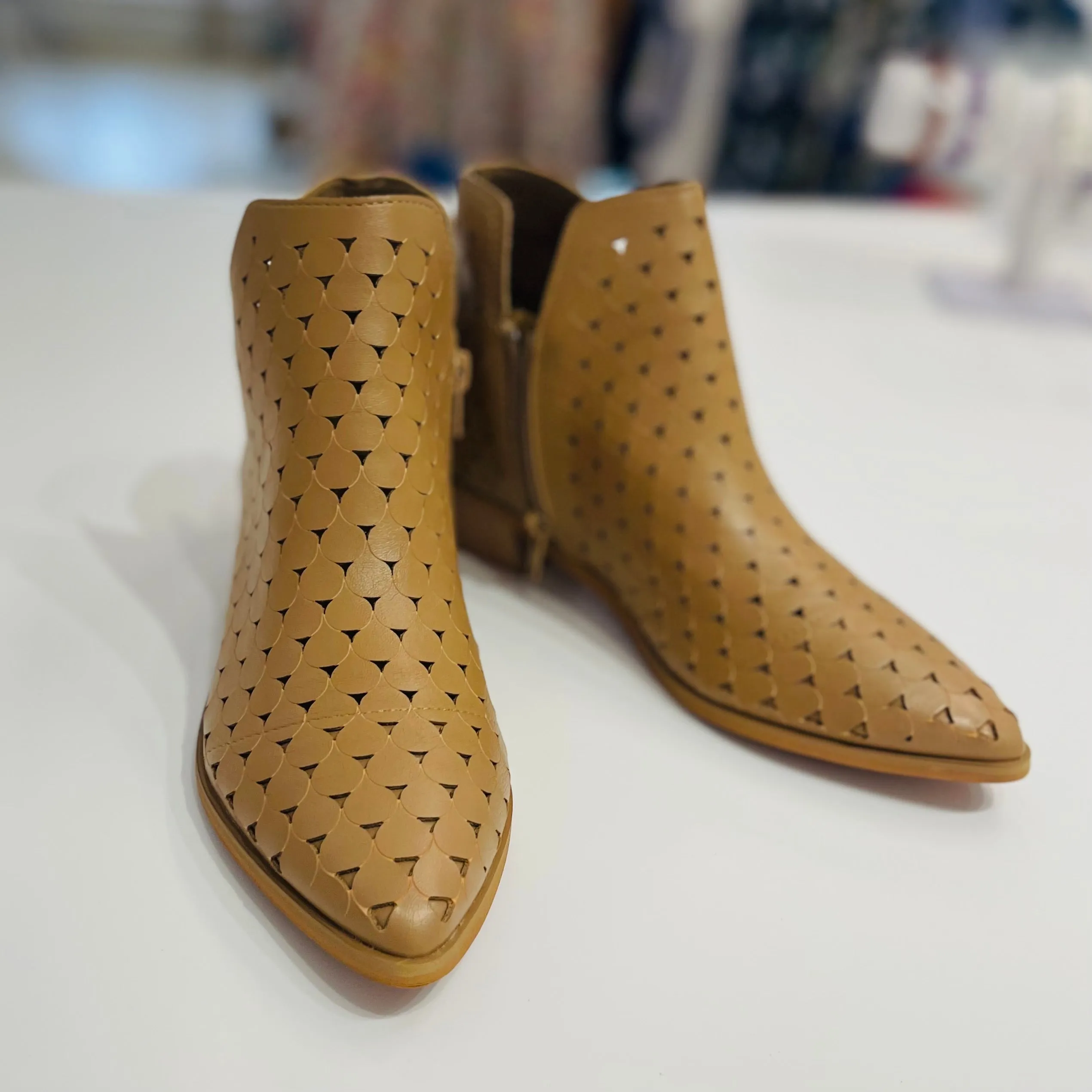 Halo Ankle Boots-Camel