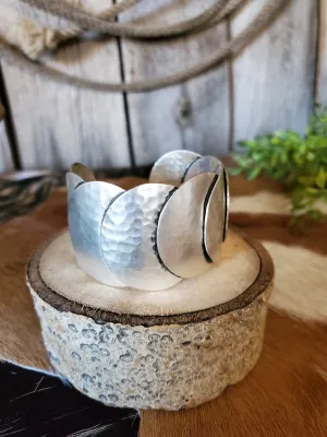 Hammered Silver Cuff Bracelet