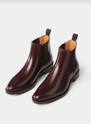 Handmade Brown Leather Chelsea Boots for Men