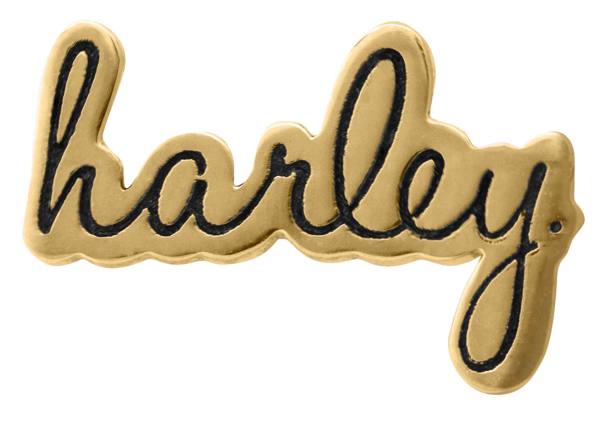 Harley-Davidson® Women's Stainless Steel Harley Script Rally Charm, Gold or Silver
