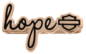 Harley-Davidson® Women's Stainless Steel Rose Gold Tone Small 'Hope' Rally Charm HSC0102