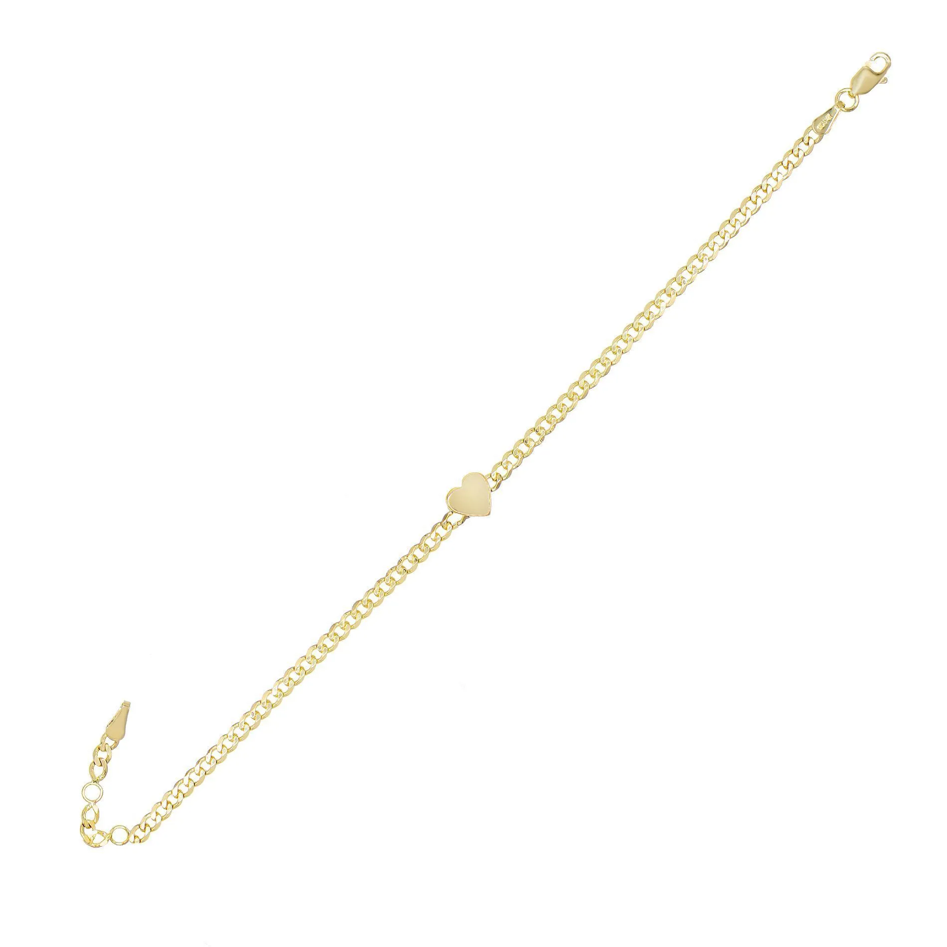 Heart Chain Bracelet 14K