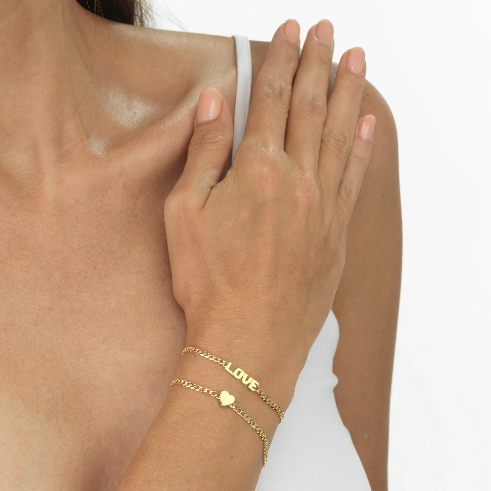 Heart Chain Bracelet 14K