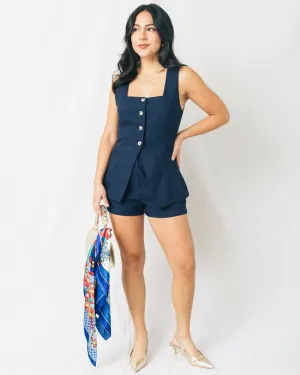 Heather Solid High Waisted Shorts
