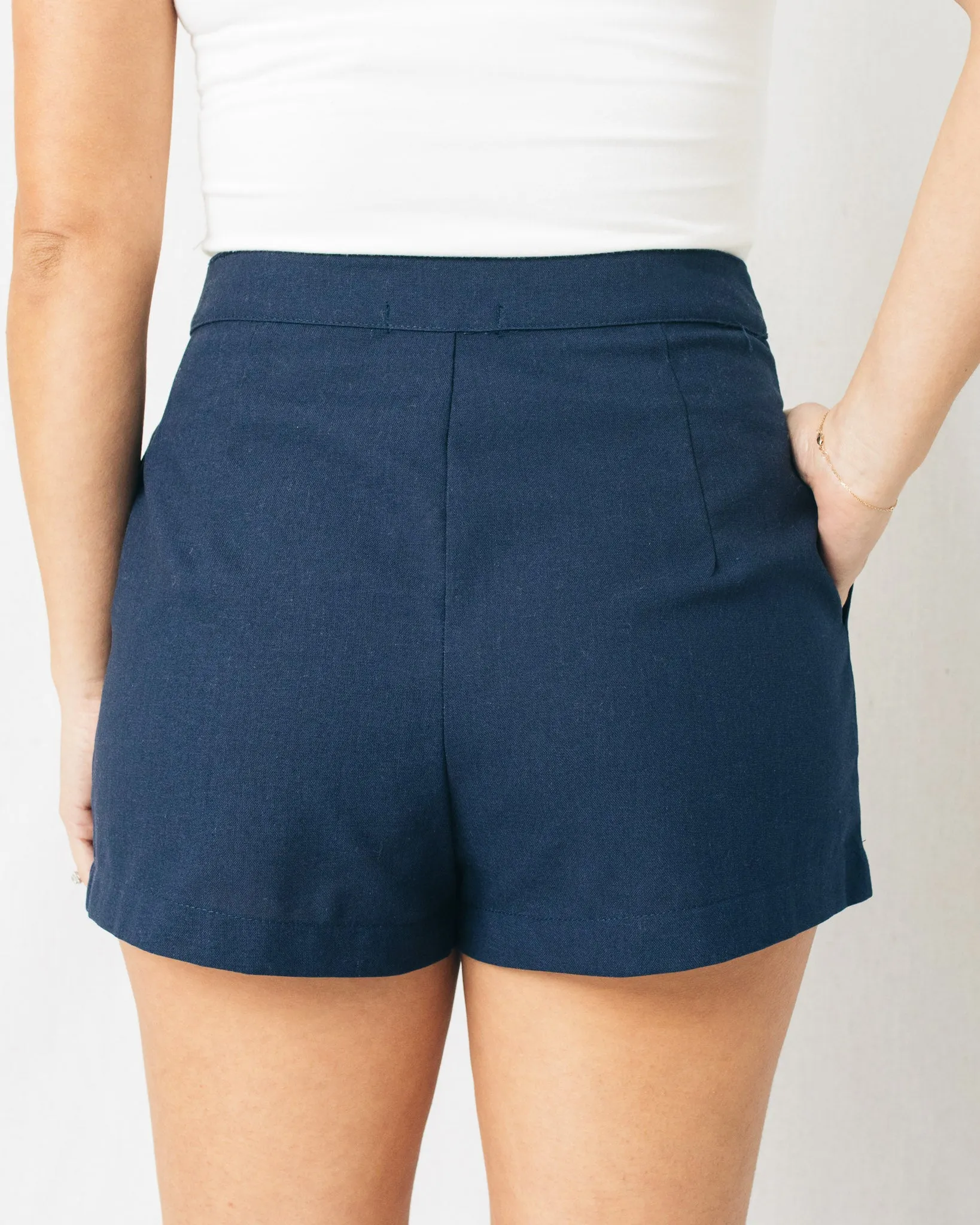 Heather Solid High Waisted Shorts