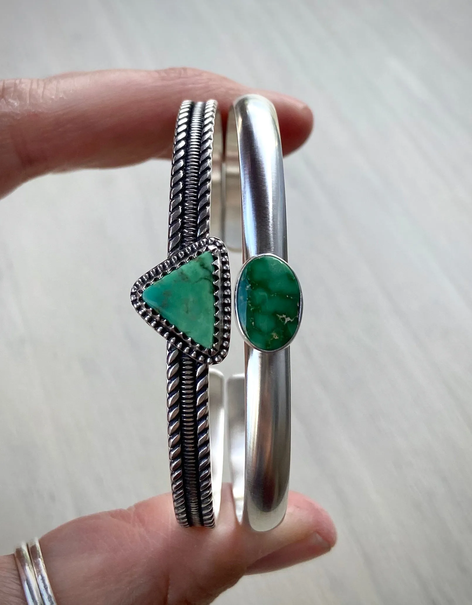 High Grade Green Turquoise Stackers