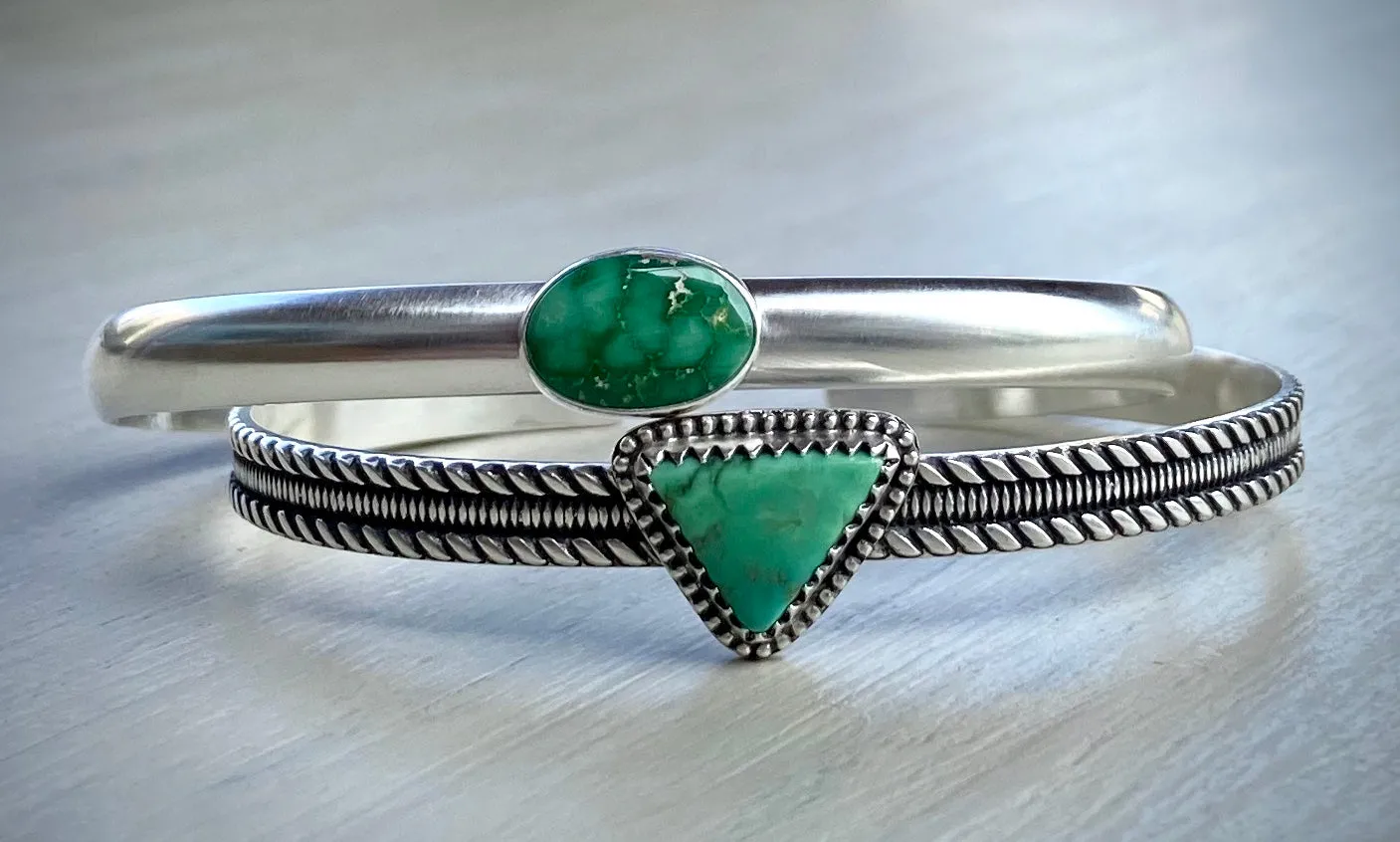 High Grade Green Turquoise Stackers
