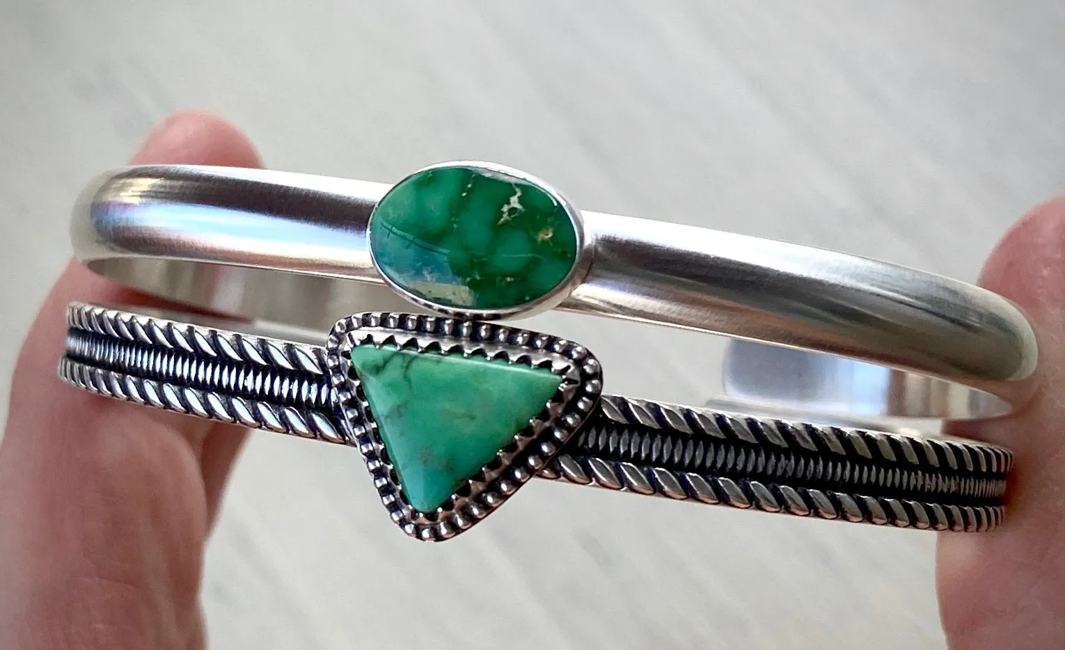 High Grade Green Turquoise Stackers