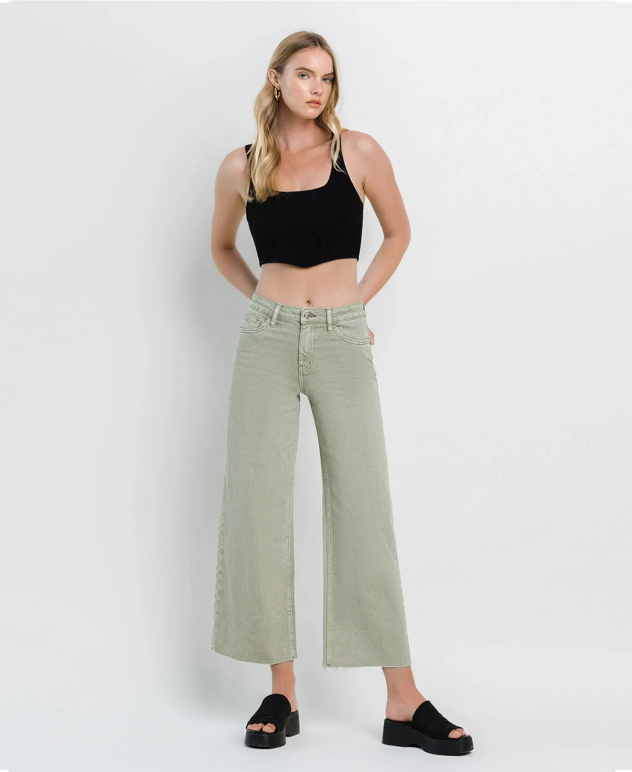 High Rise Wide Leg Jeans