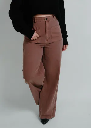 Hilton Wide-Leg Pants - Chestnut