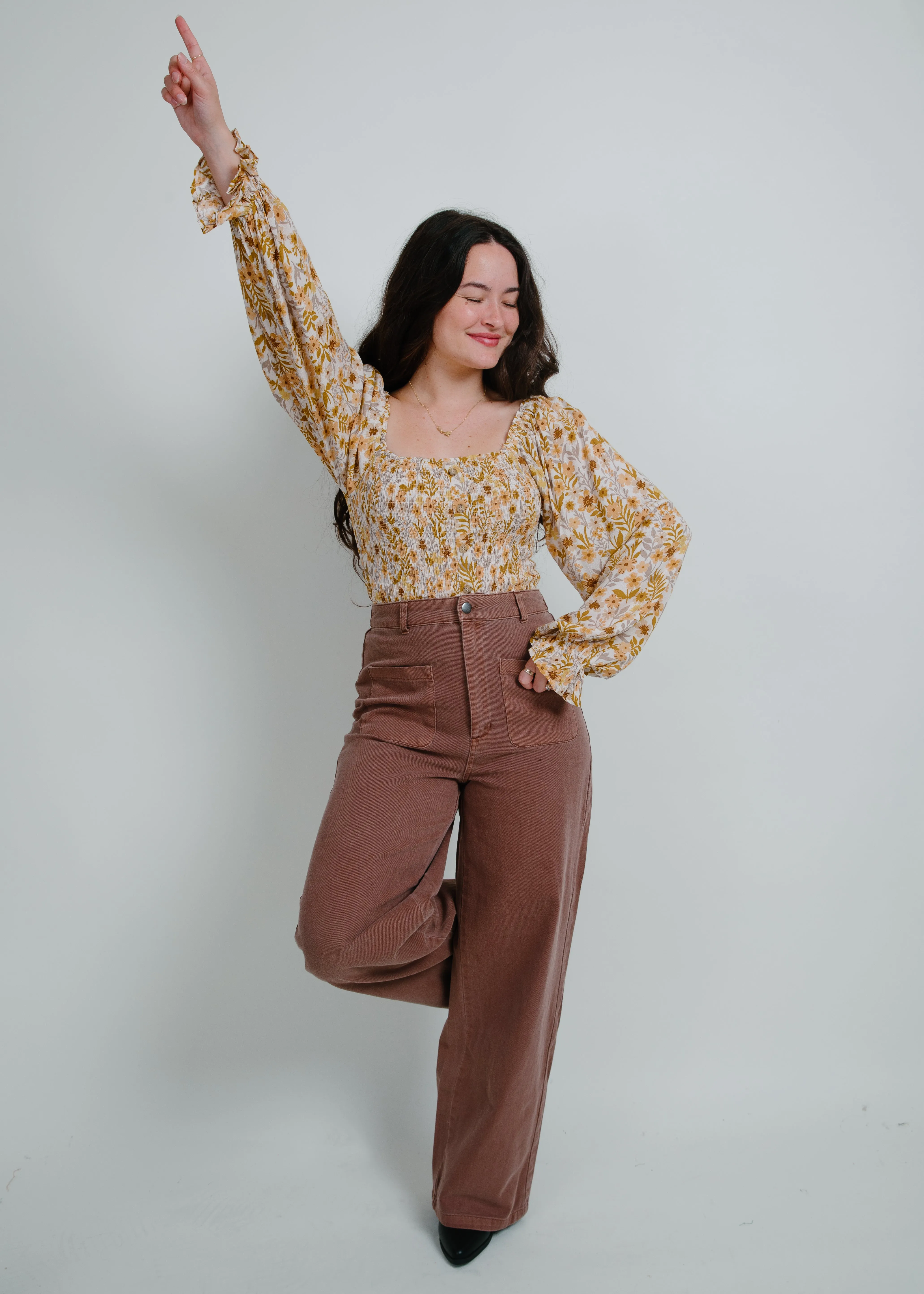 Hilton Wide-Leg Pants - Chestnut