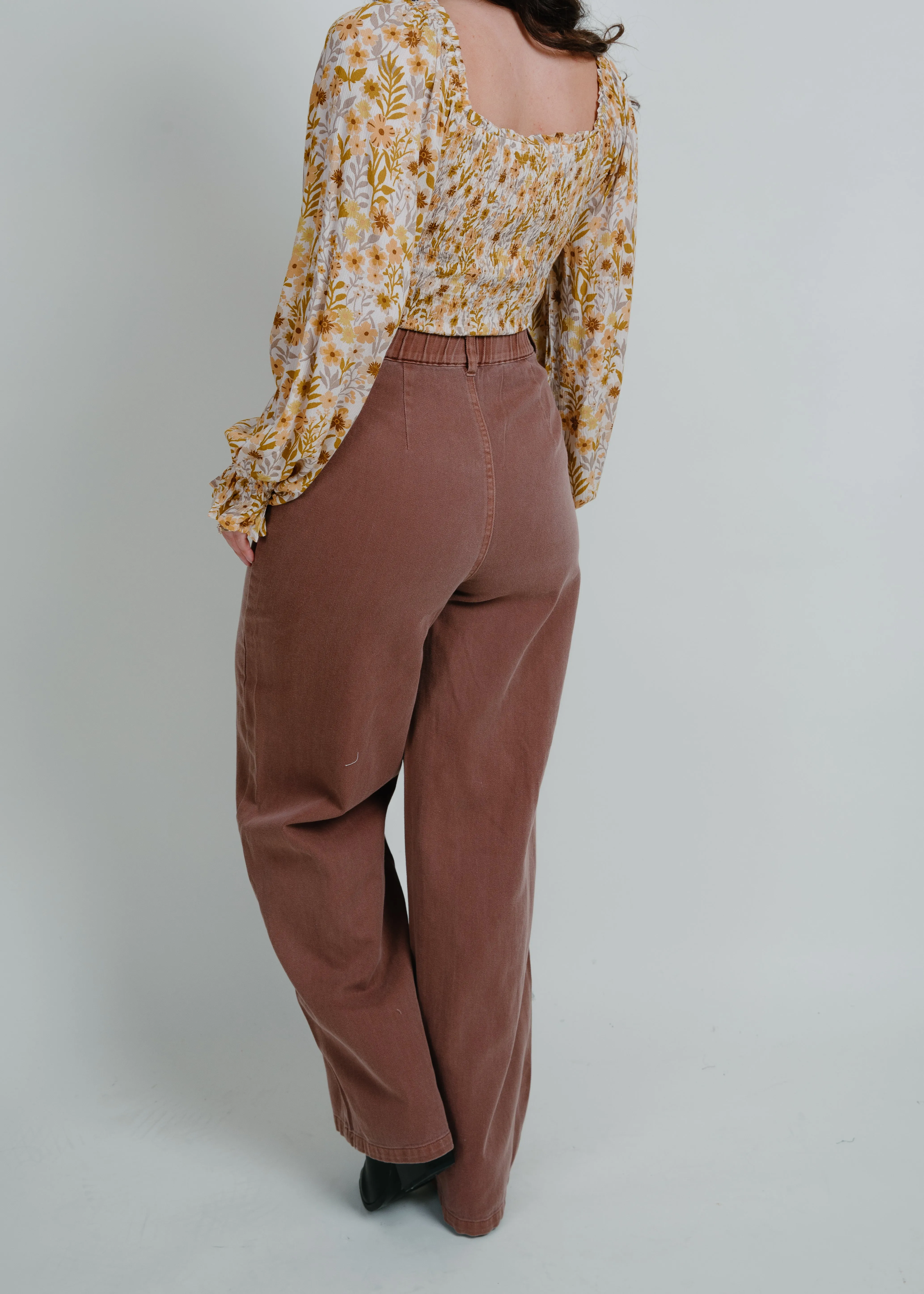 Hilton Wide-Leg Pants - Chestnut