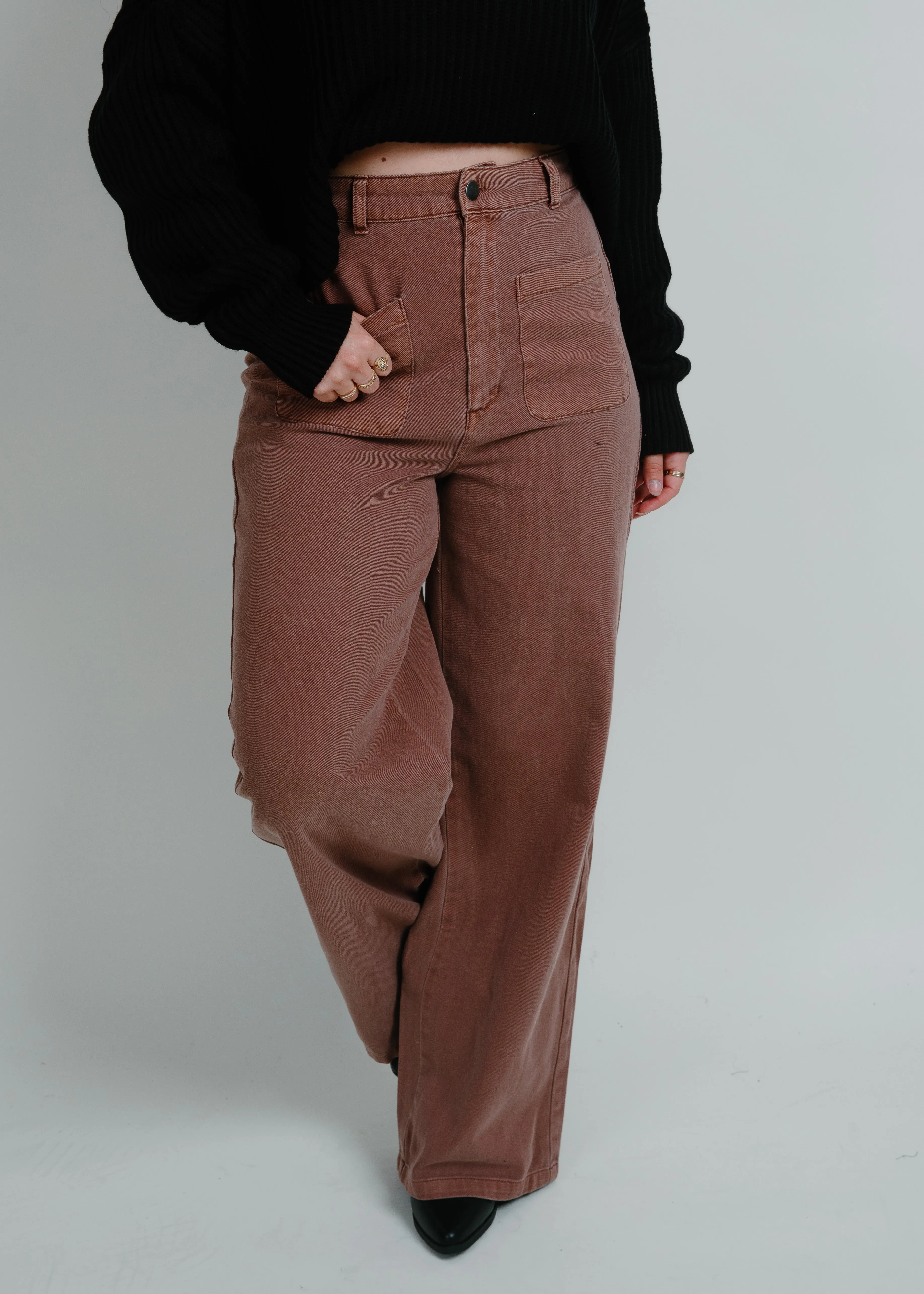 Hilton Wide-Leg Pants - Chestnut