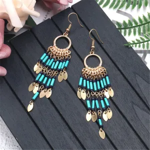 Howlite & Acrylic 18K Gold-Plated Chandelier Leaf Drop Earrings