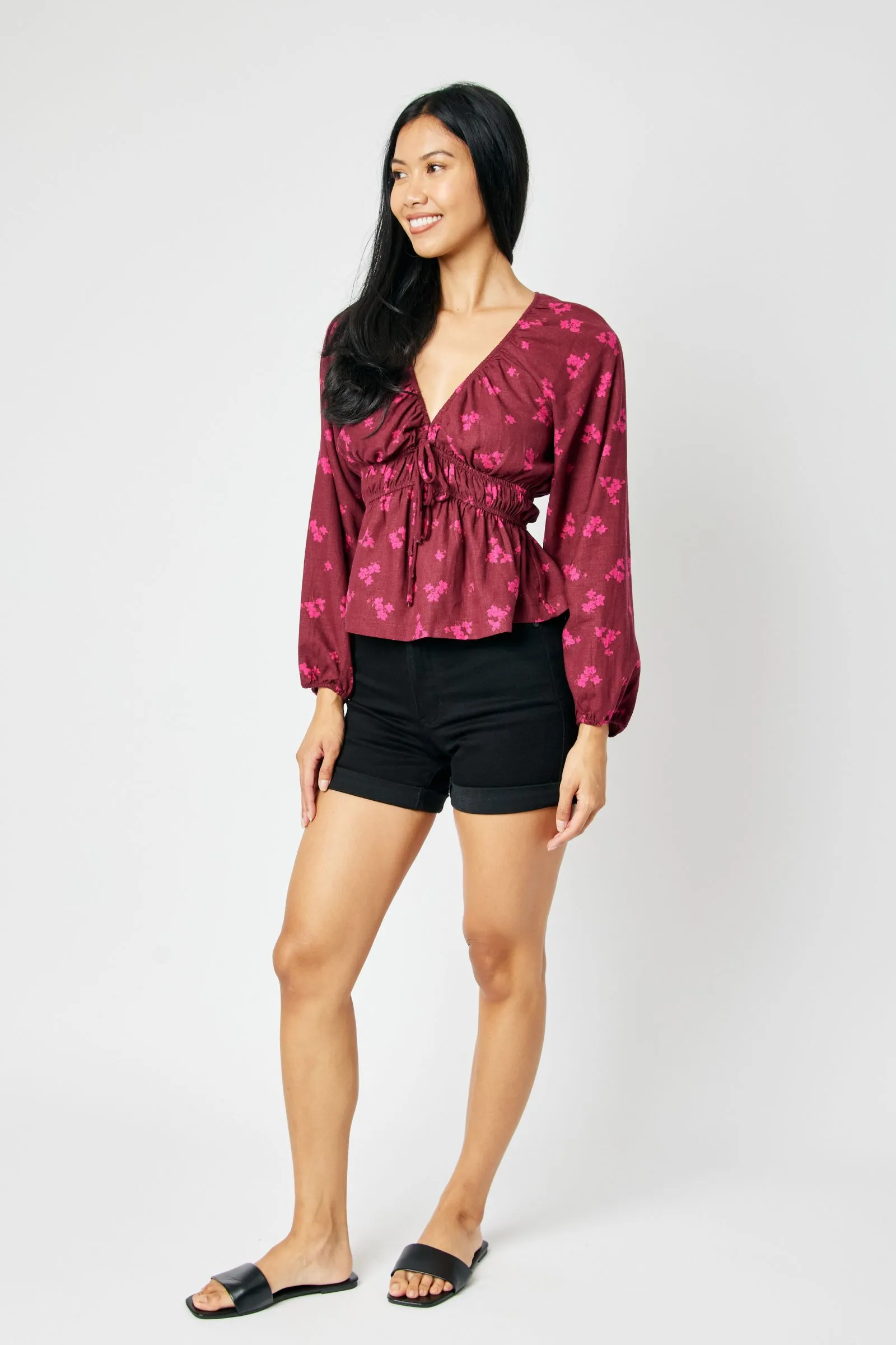 HW TUMMY CONTROL CUFFED SHORTS BY JUDY BLUE