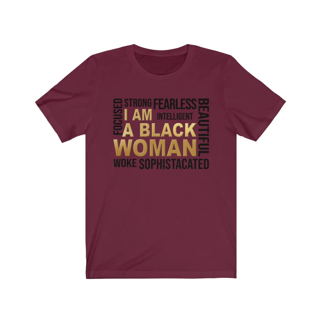 I Am A Black Woman Women's Short Sleeve Tee T-shirt