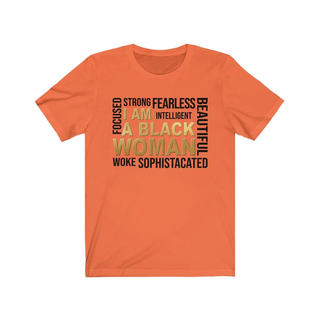 I Am A Black Woman Women's Short Sleeve Tee T-shirt