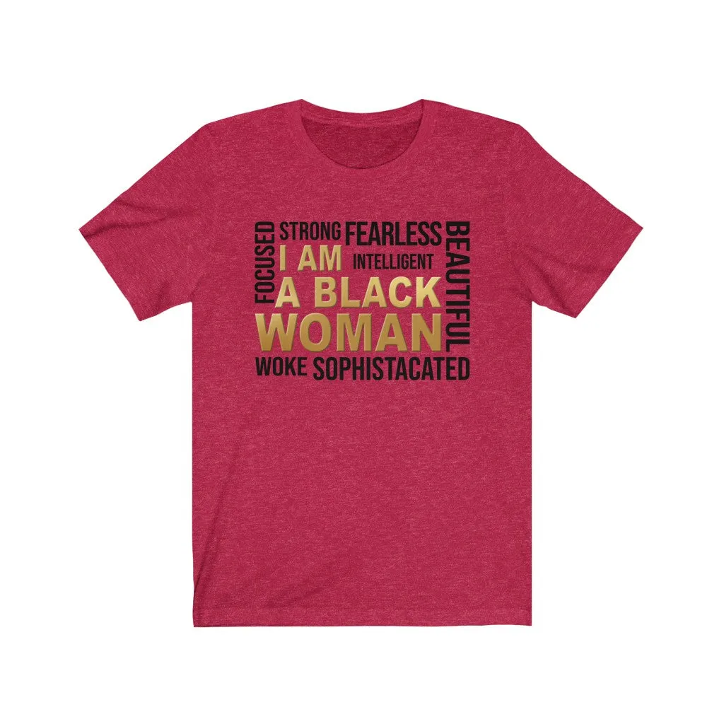 I Am A Black Woman Women's Short Sleeve Tee T-shirt