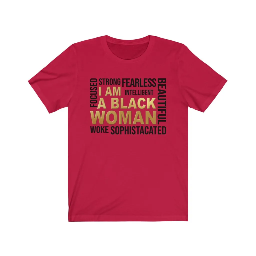 I Am A Black Woman Women's Short Sleeve Tee T-shirt