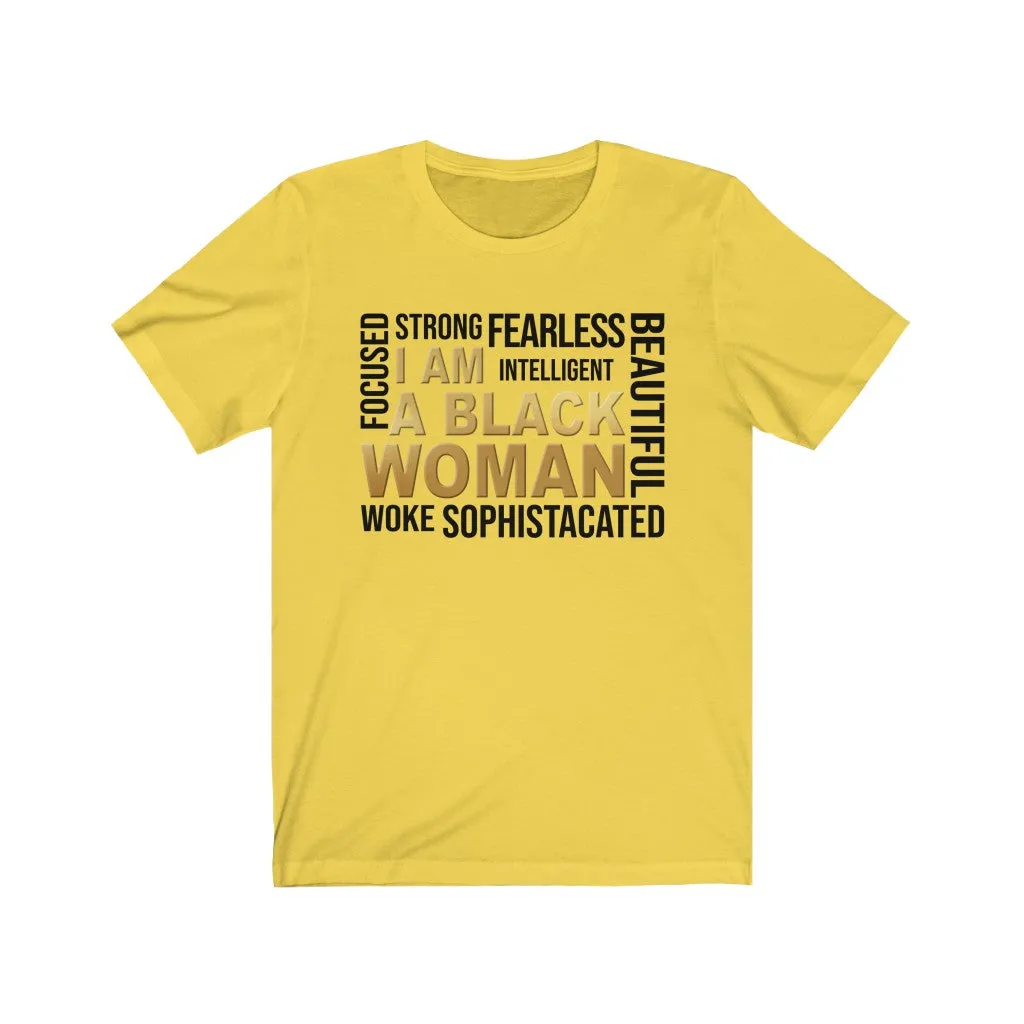 I Am A Black Woman Women's Short Sleeve Tee T-shirt