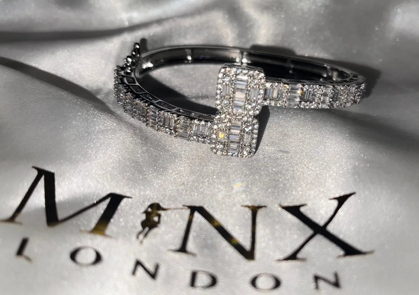 Iced Out Bracelet | Cuff Bracelet | Baguette Bracelet | Diamond Bangle