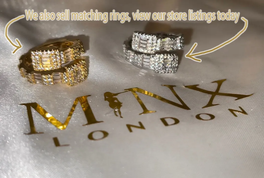Iced Out Bracelet | Cuff Bracelet | Baguette Bracelet | Diamond Bangle