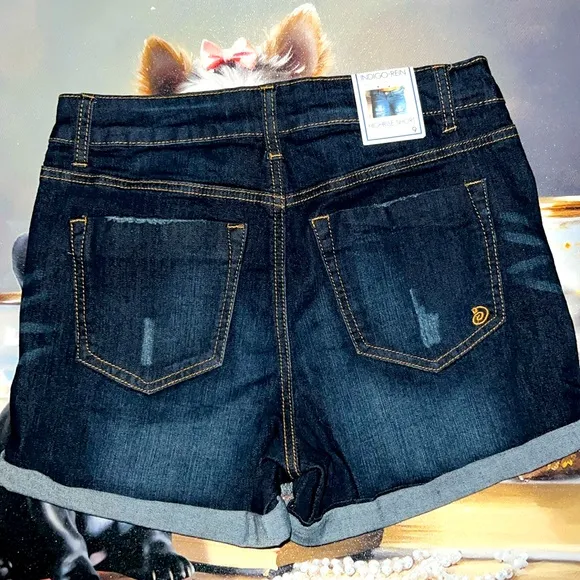 Indigo Rein 2 Shorts HighRise shorts size 9 with free beach bag