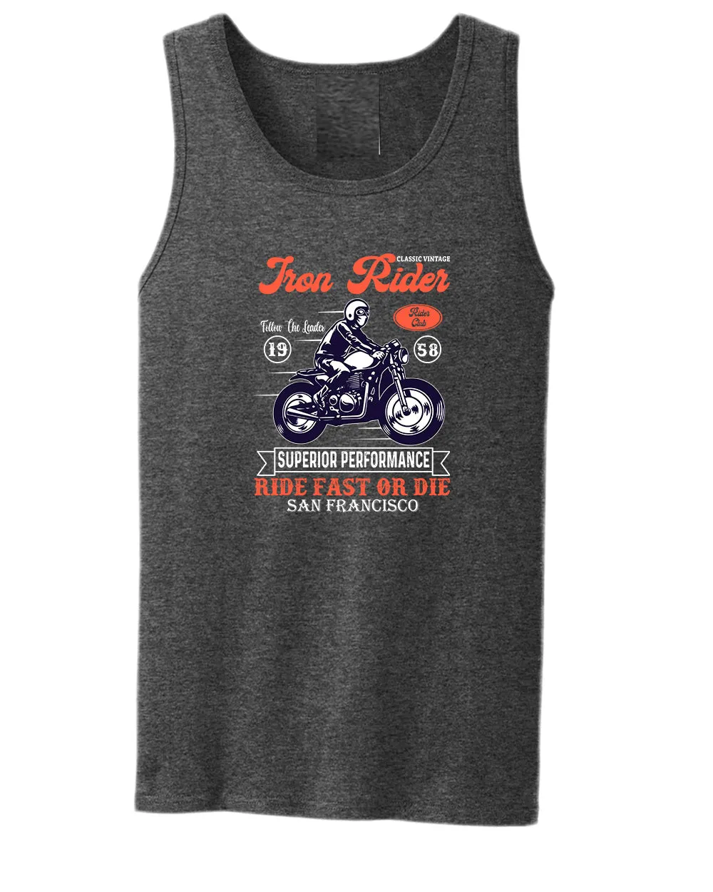 Iron rider ride fast or die tank top