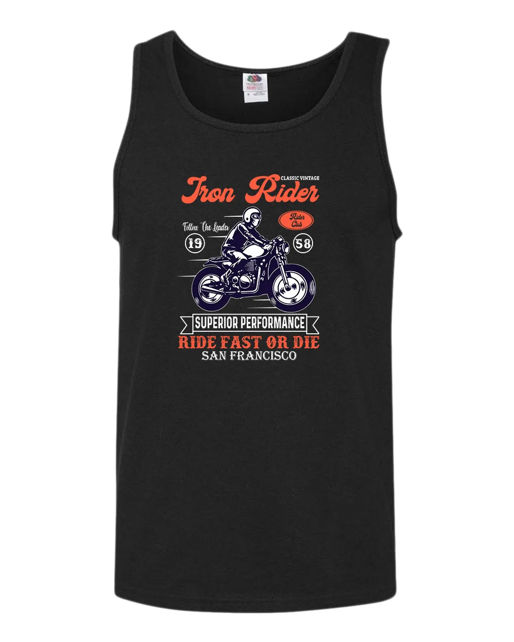 Iron rider ride fast or die tank top